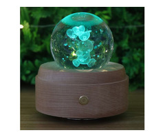 Світильник-нічник 3D шар Ведмедик з сердечками, 7 кольорів | ogoloshennya.com.ua - 3