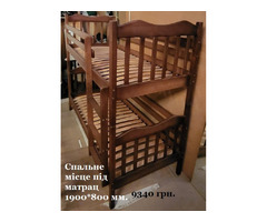 Ліжко двоярусне розбірне з металу та деревини. Ліжка нові | ogoloshennya.com.ua - 1