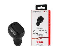 Гарнітура bluetooth borofone bc28 shiny sound mini wireless headset black | ogoloshennya.com.ua - 1