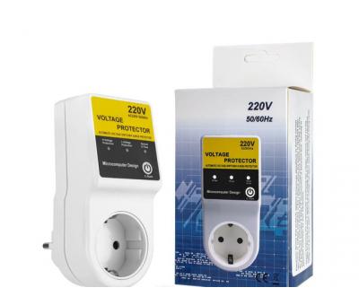 Реле напруги open electric vp-2166, 165v-265v, 16a, 3000w, білий (220b-50гц), з індикатором