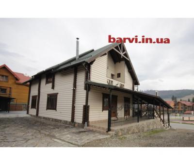 Поляниця 9 Дерев'яний двоповерховий котедж будинок з каміном на 5 кімнат на 10 місць Буковель