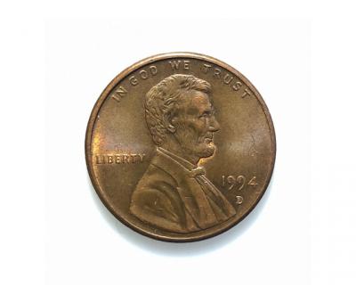 #416 США 1 цент 1994 Лінкольн Цент (Мітка монетного двору: D - Денвер)