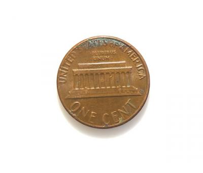 #651 США 1 цент 1982 Лінкольн Цент (без мітки монетного двору) Cop. Lg. Dt.